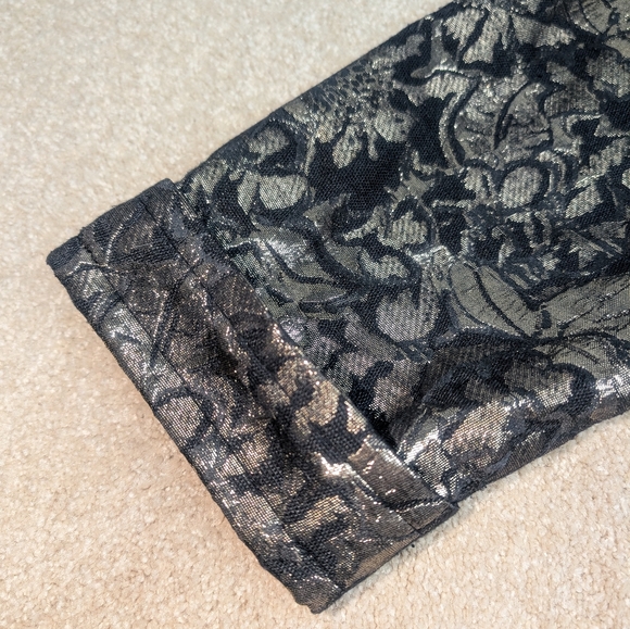 Lane Bryant Brocade Blazer Black and Gold Size 18/20 - Picture 8 of 15